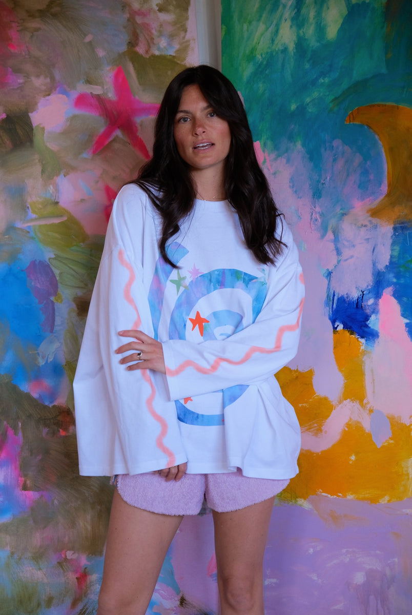 Dazed long sleeve boxy tee – Kateelizastudio