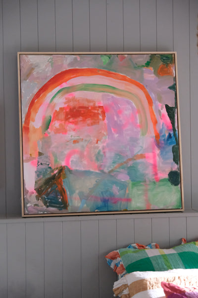 Rainbow House - original painting