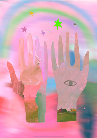 Rainbow hands - poster