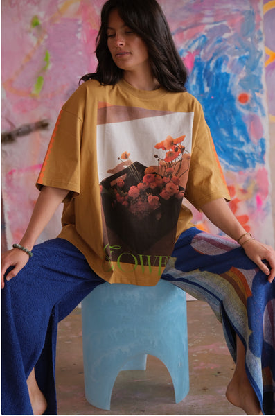Flowers - boxy tee