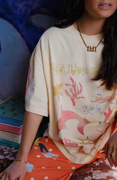 Rainbow boxy tee