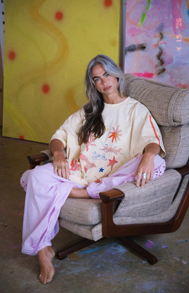 Rainbow boxy tee