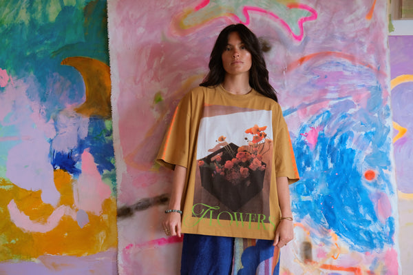 Flowers - boxy tee